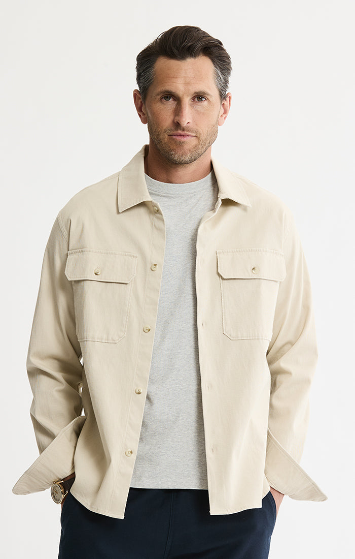 Cotton Silk Blend Overshirt | Men's Overshirts | JACHS NY