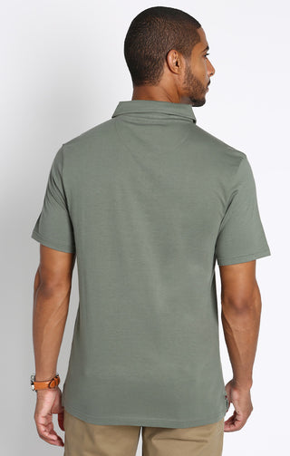 Green Pima Cotton Polo Shirt - JACHS NY