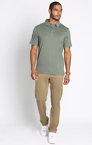 Green Pima Cotton Polo Shirt - JACHS NY