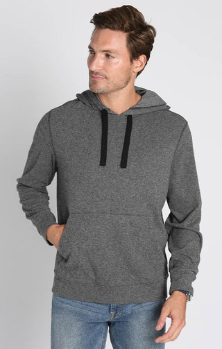 Charcoal Knit Flannel Hoodie - JACHS NY