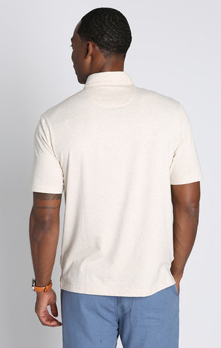 Ivory Cotton Modal Polo Shirt - JACHS NY