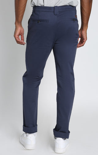 Indigo Bowie Straight Fit Stretch Sateen Chino Pant - JACHS NY