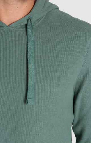Green Bedford Brushed Waffle Hoodie - JACHS NY