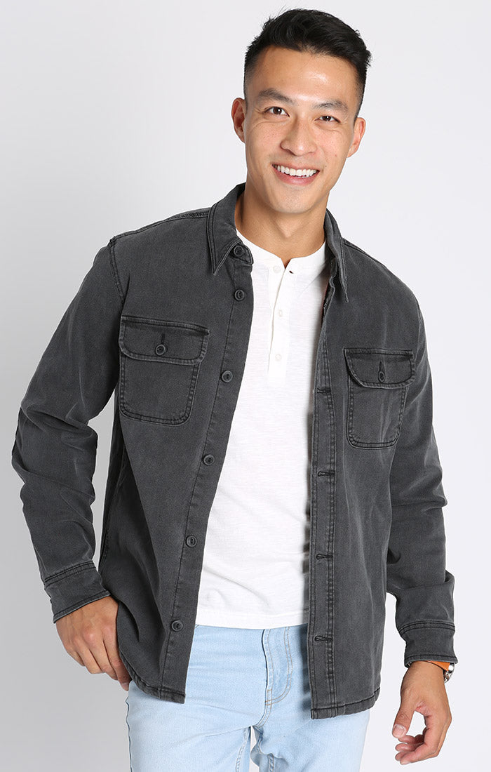 Stretch Flannel Lined Denim Jacket – JACHS NY