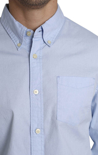 Blue Stretch Oxford Shirt - JACHS NY