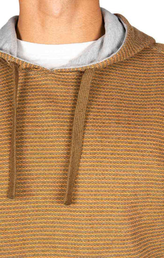 Copper Striped Fleece Pullover Hoodie - JACHS NY