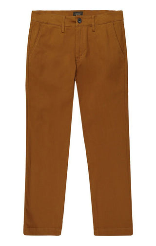 Copper Flannel Lined Straight Fit Bowie Stretch Chino - JACHS NY