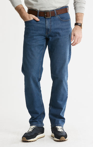Relaxed Straight Fit 5-Pocket Denim Pants | Men's Pants | JACHS NY