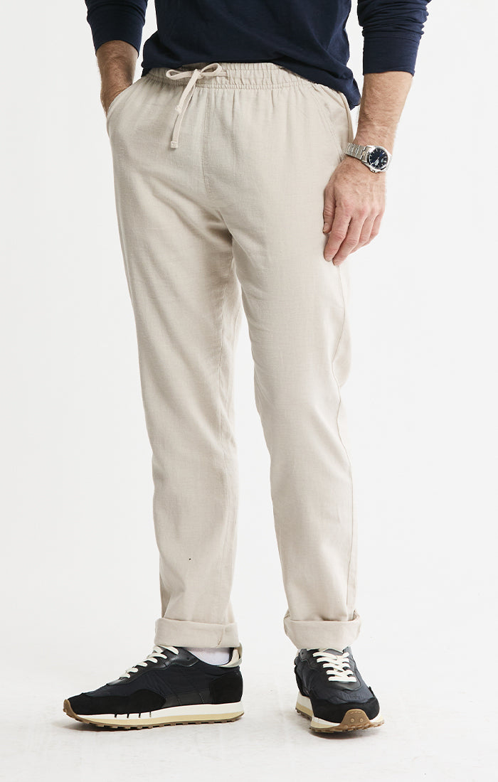 Linen Blend Drawstring Pants | Men's Pants | JACHS NY