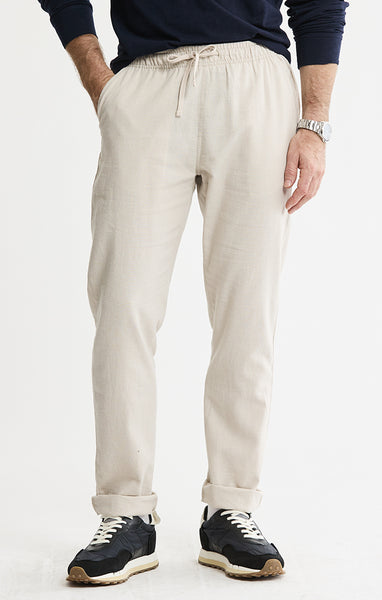 Linen Blend Drawstring Pants | Men's Pants | JACHS NY