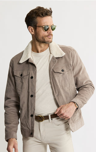 Sherpa Lined Corduroy Trucker Jacket - JACHS NY