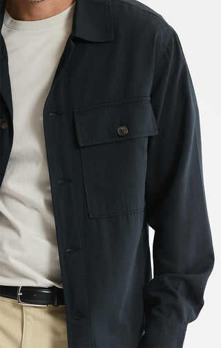 Rayon Lyocell Military Shirt Jacket - JACHS NY