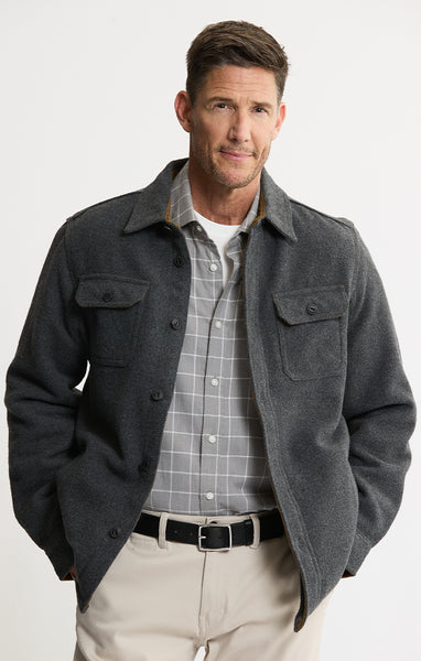 Thermal Lined Wool Blend Shirt Jacket – JACHS NY