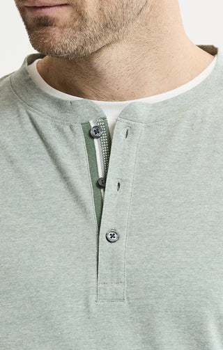 Luxe Knit Short Sleeve Henley Shirt - JACHS NY
