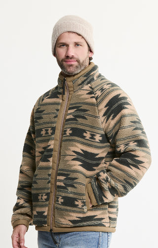 Sherpa Jacquard Full Zip Jacket - JACHS NY