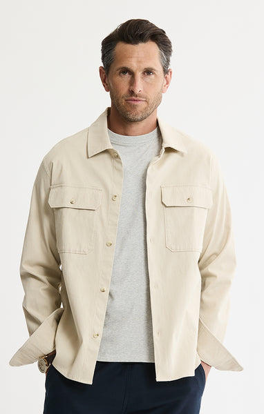 Cotton Silk Blend Overshirt | Men's Overshirts | JACHS NY