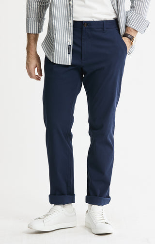 Cotton Silk Blend Stretch Chino Pants - JACHS NY