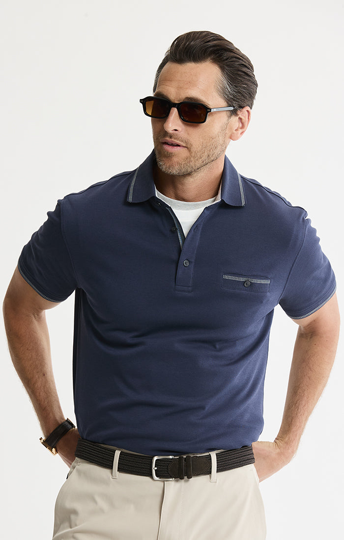 Cotton Interlock Polo | Men's Polos | JACHS NY