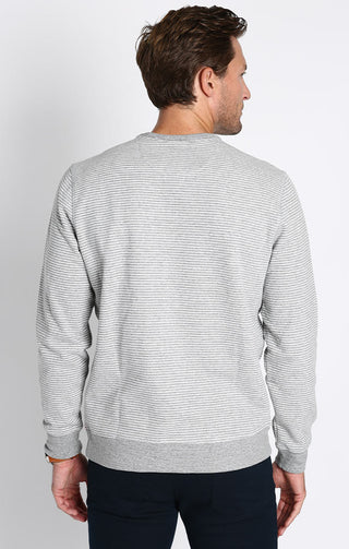Striped Sustainable Fleece Crewneck - JACHS NY