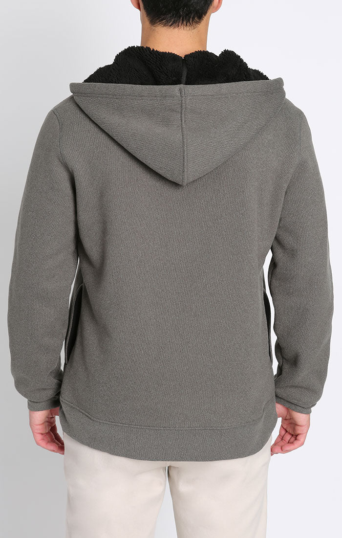 Sherpa Lined Ultra Soft Ribbed Hooded Henley – JACHS NY
