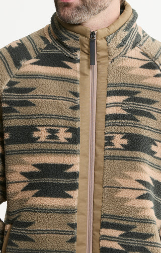 Sherpa Jacquard Full Zip Jacket - JACHS NY