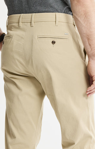Cotton Silk Blend Stretch Chino Pants - JACHS NY