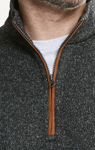 Stretch Sweater Fleece Quarter Zip Pullover - JACHS NY