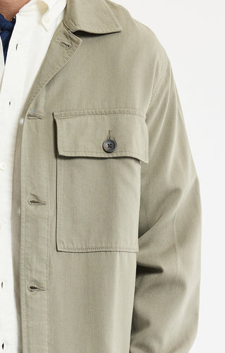 Rayon Lyocell Military Shirt Jacket - JACHS NY
