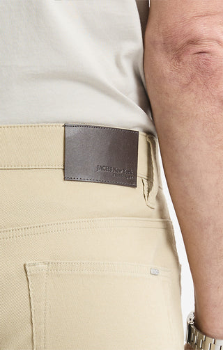 Cotton Silk Blend Stretch 5-Pocket Pants - JACHS NY