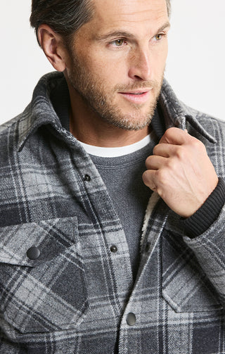 Sherpa Lined Wool Blend Jacket - JACHS NY