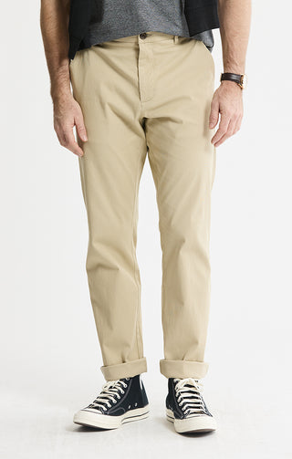 Cotton Silk Blend Stretch Chino Pants - JACHS NY