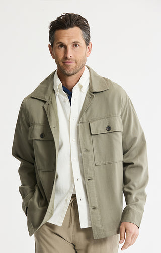 Rayon Lyocell Military Shirt Jacket - JACHS NY