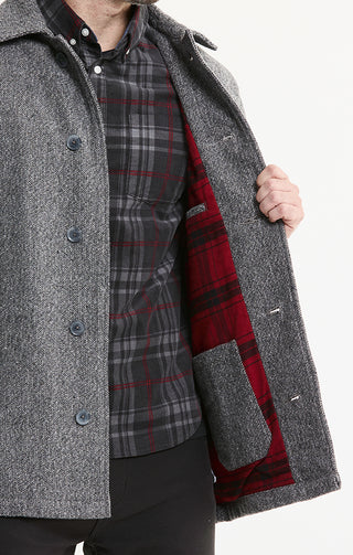 Classic Lined Herringbone Coat - JACHS NY