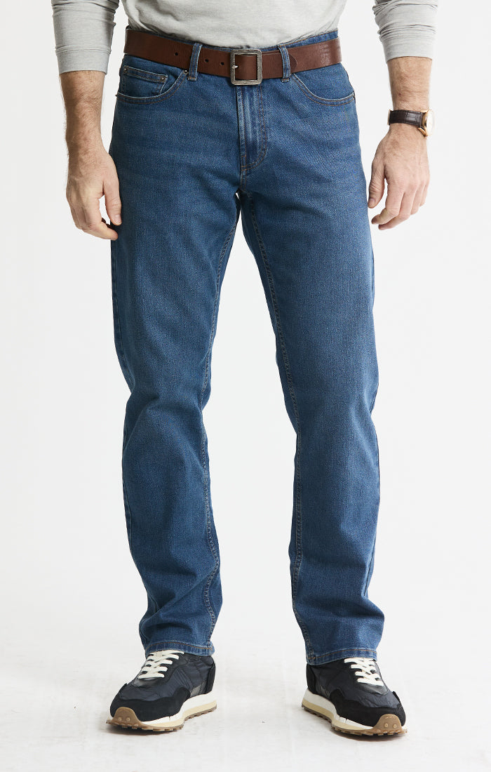 Relaxed Straight Fit 5-Pocket Denim Pants | Men's Pants | JACHS NY