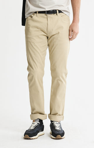 Cotton Silk Blend Stretch 5-Pocket Pants - JACHS NY