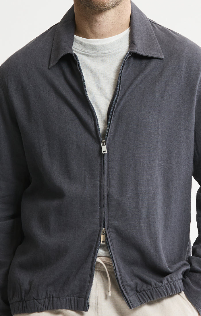 新品未使用cizatto Linen Mix Jacket Linen Blend Zip Jacket | Men's Outwear | JACHS NY