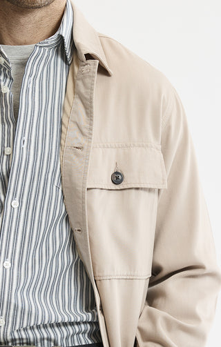Rayon Lyocell Military Shirt Jacket - JACHS NY