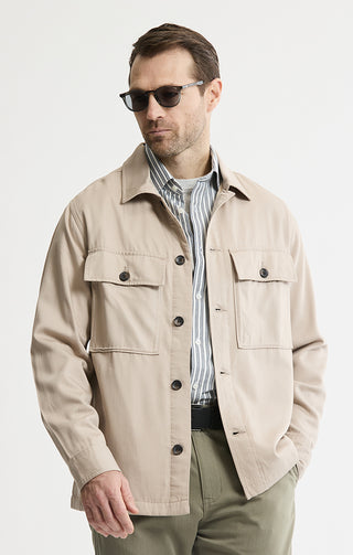 Rayon Lyocell Military Shirt Jacket - JACHS NY