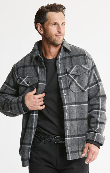 Sherpa Lined Wool Blend Jacket | Men's Shirt Jacket | JACHS NY