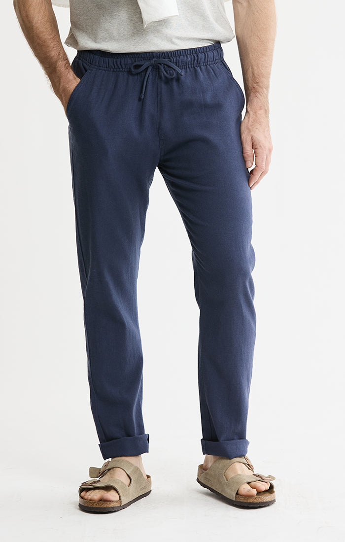 Linen Blend Drawstring Pants | Men's Pants | JACHS NY