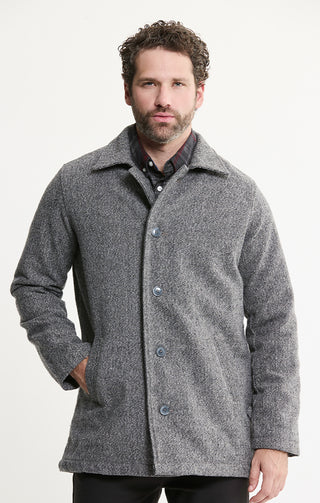 Classic Lined Herringbone Coat - JACHS NY