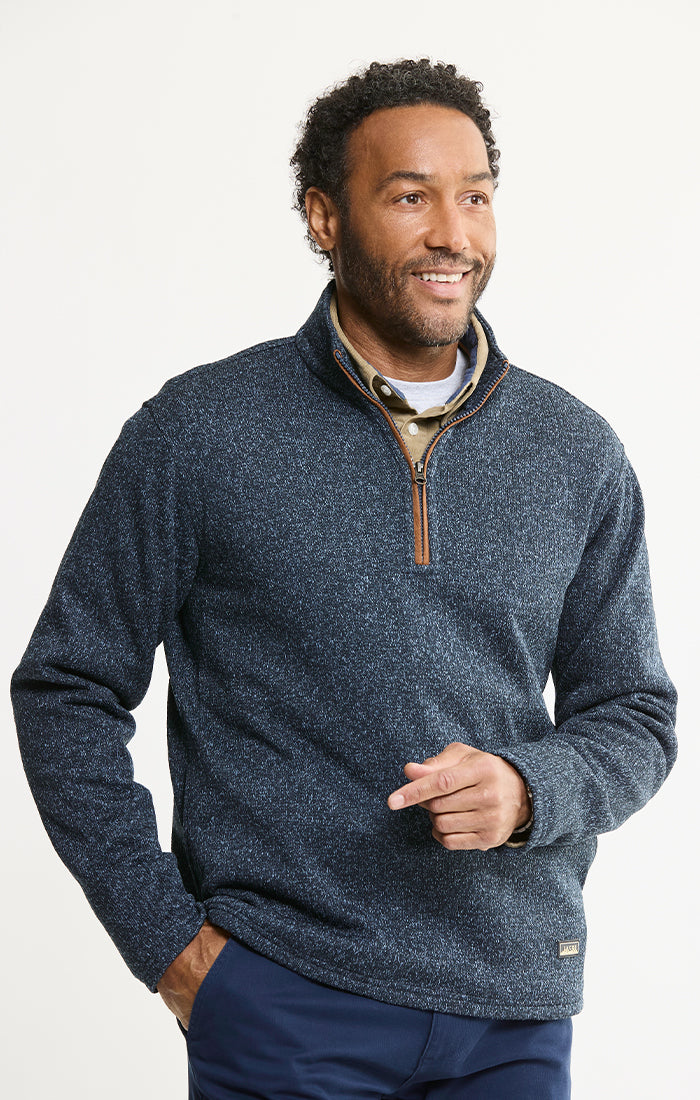 Stretch Sweater Fleece Quarter Zip Pullover | Men's Quarter Zip