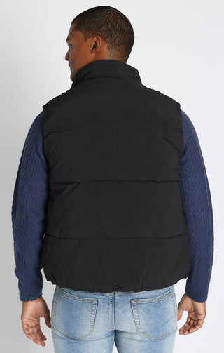 Black Namath Puffer Vest - JACHS NY