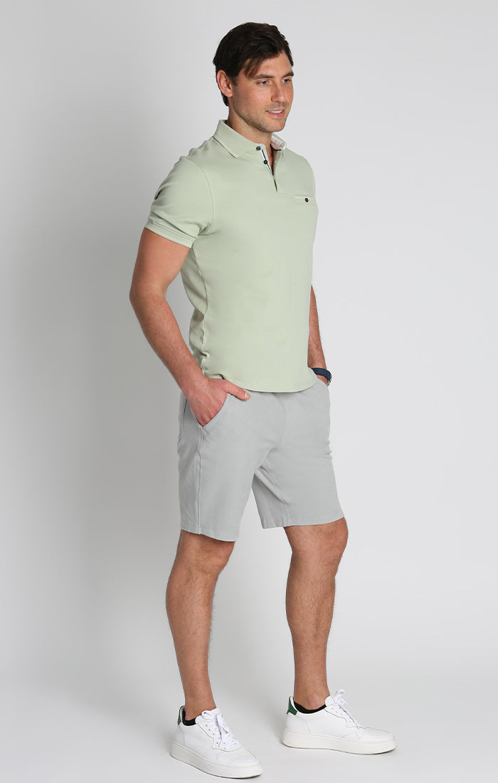 Green Luxe Cotton Interlock Polo Shirt – JACHS NY