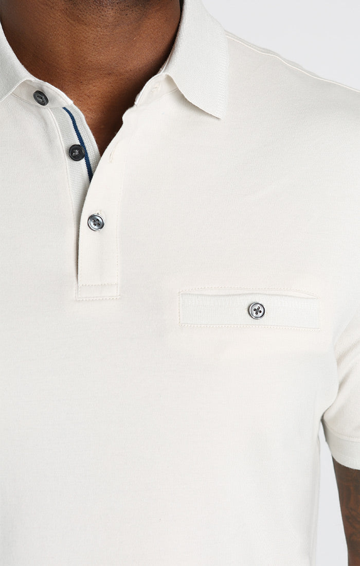 Stone Interlock Luxe – NY JACHS Cotton Polo Shirt