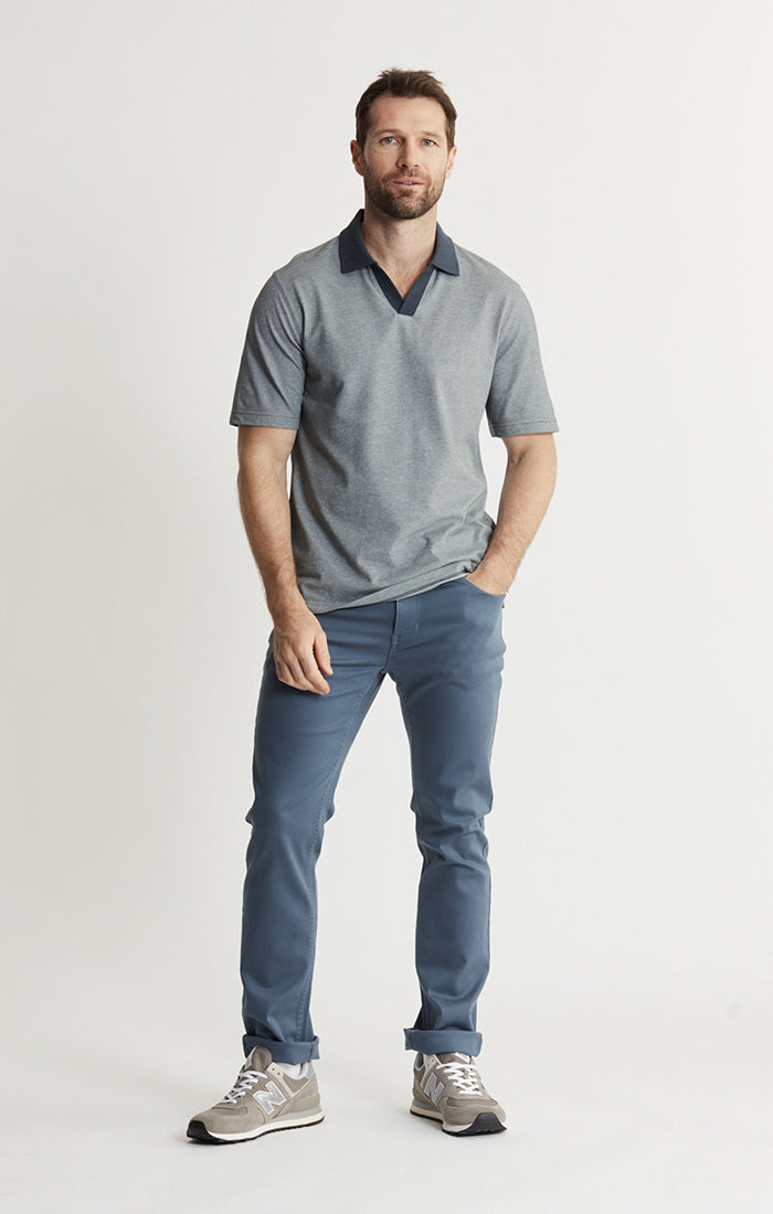 [MONOHA] / ☆ 25SS Cotton collar t-shirt / 3 COLORS Cotton-Poly Johnny Collar Polo – JACHS NY