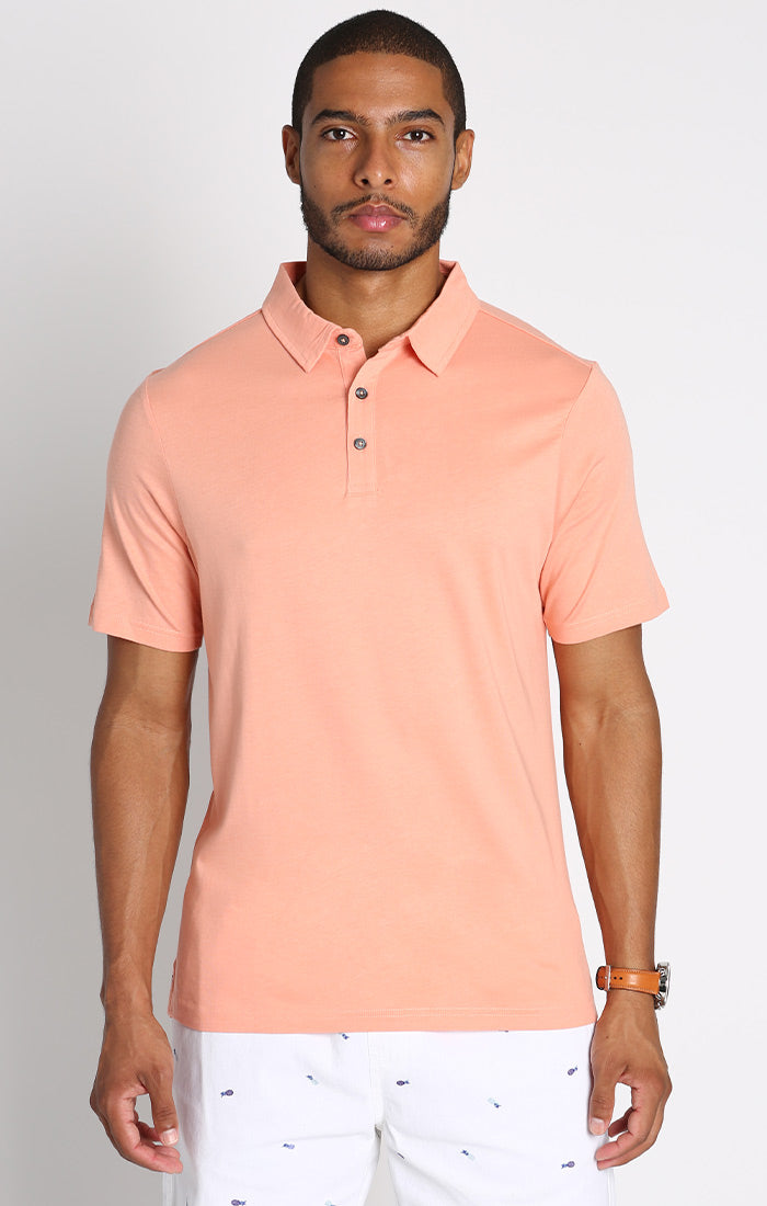 Coral Pima Cotton Polo Shirt – JACHS NY