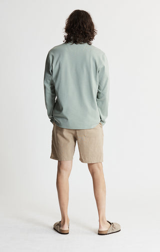 Stretch Cotton Slub Quarter Zip Pullover - JACHS NY