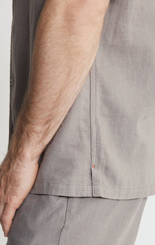 Linen Suffolk Short Sleeve Camp Shirt - JACHS NY