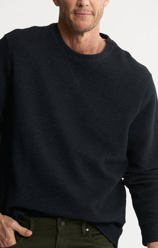 Doubleface Mesh Crewneck Pullover - JACHS NY